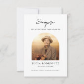 Spanisches Beileid-Foto zur Beerdigung Dankeskarte (Vorderseite)