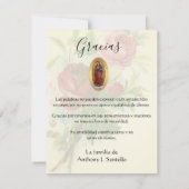 Spanisches Bestattungs-Beileid Heilige Karte Danke (Rückseite)