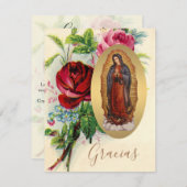 Spanisches Bestattungs-Beileid Heilige Karte Danke (Vorne/Hinten)