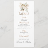 Spanisches Boho Wedding Menu Menükarte (Vorderseite)