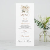 Spanisches Boho Wedding Menu Menükarte (Stehend Vorderseite)