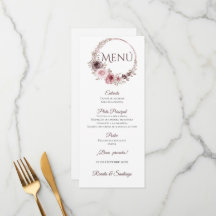 Spanisches Boho Wedding Menu