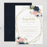 Spanisches Brautparty der Floral Gold Geometric