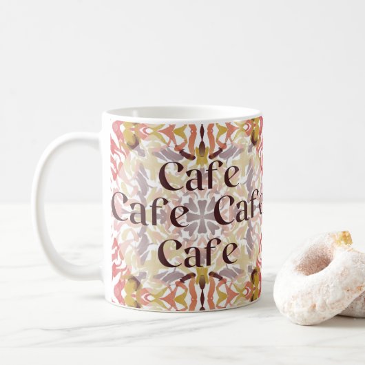 Spanisches Café Wasserfarbe Kaffeetasse (Mit Donut)