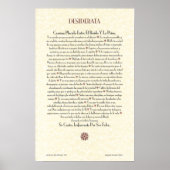 Spanisches DESIDERATA-Poster=Max Ehrmann=Pergament Poster (Vorne)