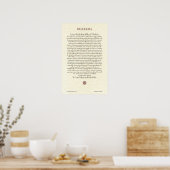 Spanisches DESIDERATA-Poster=Max Ehrmann=Pergament Poster (Küche)