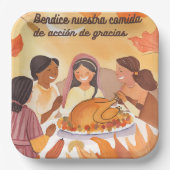 Spanisches Erntedank Pappteller (Vorderseite)