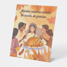 Spanisches Erntedank Sockelschild