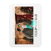 Spanisches Feliz Navidad Modern Typografy Foto Magnet (Vertikal)