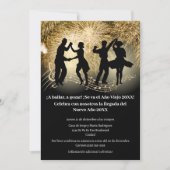 Spanisches festliches Tanzen Silvesterabend-Party Einladung (Vorderseite)