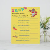 Spanisches Fiesta Baby Showroom Fragespiel (Stehend Vorderseite)