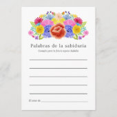 Spanisches Fiesta-Brautparty Hinweiskarte (Vorderseite)