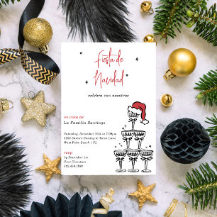 Spanisches Fiesta De Navidad Weihnachtscocktail Pa Einladung