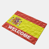 Spanisches Flaggendesign Fußmatte (Schrägansicht)