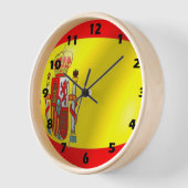 Spanisches Flaggendesign Wanduhr (Winkel)