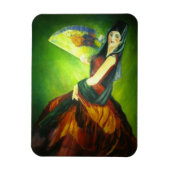 Spanisches Flamenco-Tänzergemälde Magnet (Vertikal)