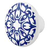 Spanisches Fliesenmuster in Blau und Weiß Keramikknauf (Rechts)