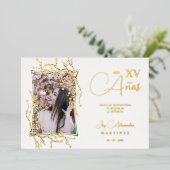 Spanisches Foto Luxury Trendy Cherry Blossom VX Folieneinladung (Stehend vorne)