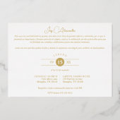 Spanisches Foto Luxury Trendy Cherry Blossom VX Folieneinladung (Rückseite)