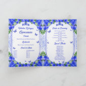 Spanisches Foto Royal Blue Quinceanera Programm (Innenseite)