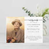 Spanisches Foto zur Beerdigung von Celebrando Einladung (Stehend Vorderseite)