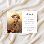 Spanisches Foto zur Beerdigung von Celebrando Einladung