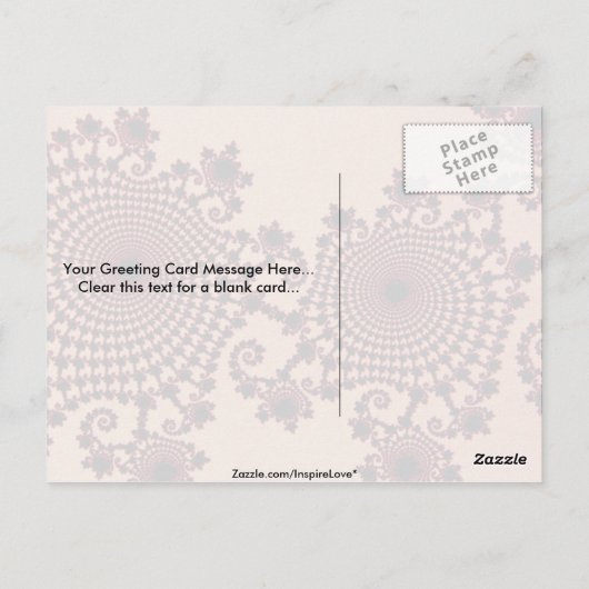 Spanisches Fraktal Postkarte (Rückseite)