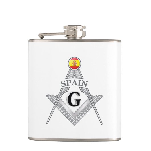 Spanisches Freimaurerzeichen Flachmann (Vorderseite)