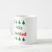 spanisches Frohe Weihnachten Kaffeetasse (Vorderseite Links)