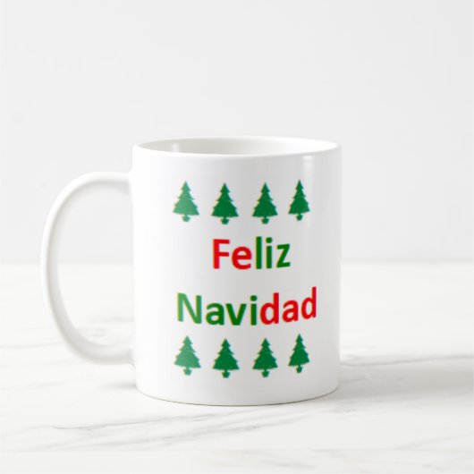 spanisches Frohe Weihnachten Kaffeetasse (Links)