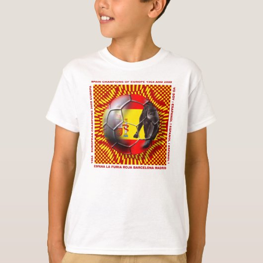 Spanisches Fußball futbol Sieger-Shirt T-Shirt (Vorderseite)