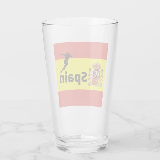 Spanisches Fußballspiel Glas (Rückseite)