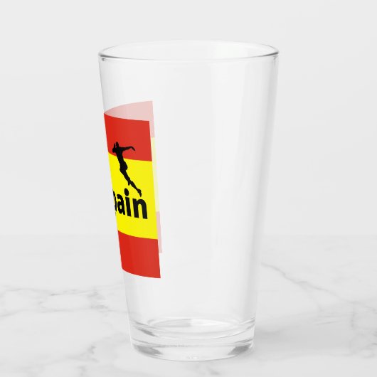 Spanisches Fußballspiel Glas (Links)