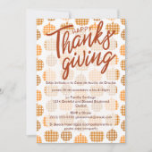 Spanisches glückliches Erntedankfest Kürbiskins Einladung (Vorderseite)