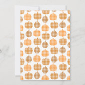 Spanisches glückliches Erntedankfest Kürbiskins Einladung (Rückseite)