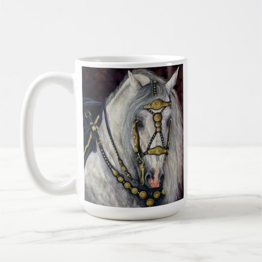 Spanisches Gold - andalusischer Stallion - Kaffeetasse (Links)
