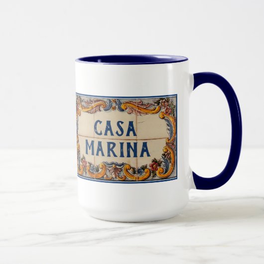 Spanisches Haus Unterschreiben mit Ihrem Namen Tasse (Rechts)