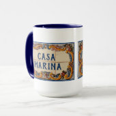 Spanisches Haus Unterschreiben mit Ihrem Namen Tasse (Vorderseite Links)