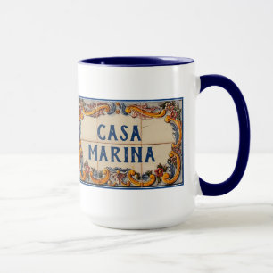 Spanisches Hausschild mit Ihrem Text Tasse