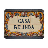 Spanisches Hauszeichen (Text anpassbar) Magnet (Horizontal)