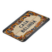 Spanisches Hauszeichen (Text anpassbar) Magnet (Linke Seite)