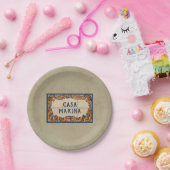 Spanisches Hauszeichen (Text anpassbar) Pappteller (Party)