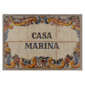 Spanisches Hauszeichen (Text anpassbar) Schneidebrett (Vorderseite)