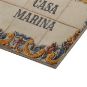 Spanisches Hauszeichen (Text anpassbar) Schneidebrett (Ecke)