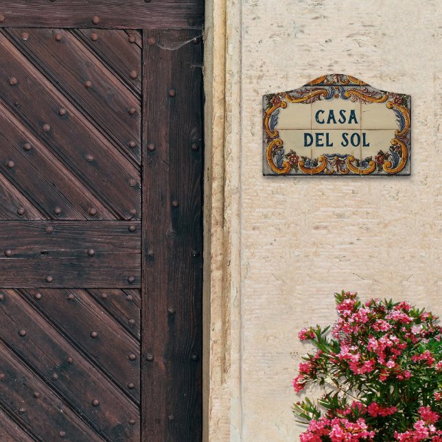 Spanisches Hauszeichen (Text anpassbar) Türschild