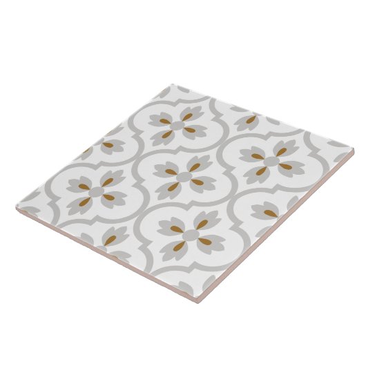 Spanisches hellgraues Badezimmer mit mediterranen Fliese (Seite)