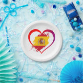 Spanisches Herz Pappteller (Party)