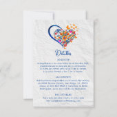 Spanisches Herz und Schmetterlinge Mexikanische Ho Einladung (Vorderseite)