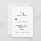 Spanisches Hochzeitsmenü - UAWG RSVP Karte (Vorderseite)