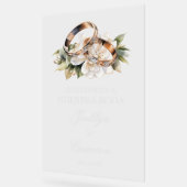 Spanisches Hochzeitsschild mit Ring Acrylschild (Winkel)